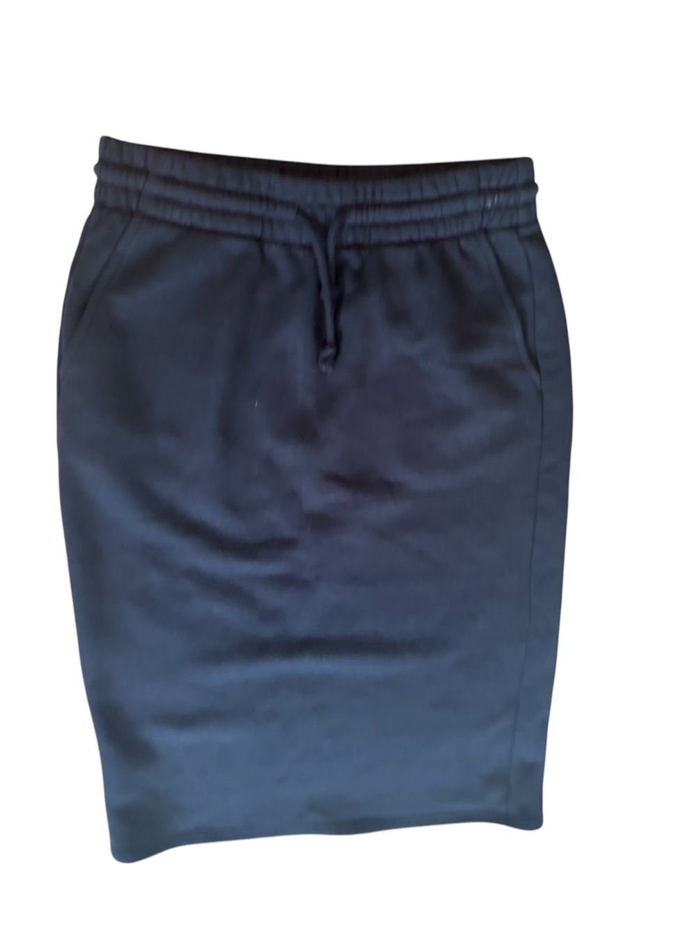 TNA Black Drawstring sweat-shirt material Skirt size S with pockets like new